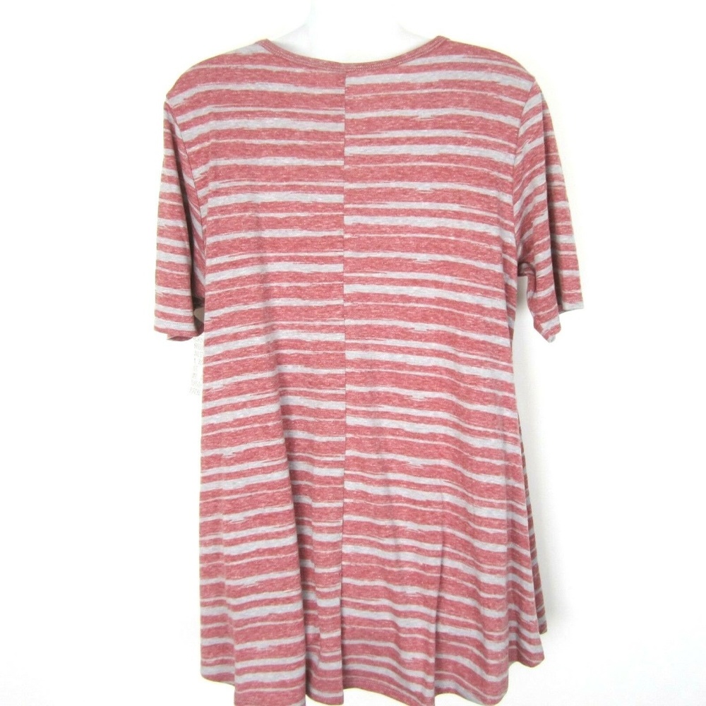 LuLaRoe M Perfect T Tee Shirt Muted Red Gray NEW M - Picture 3 of 5
